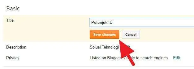 Cara Mengganti Nama Blogger