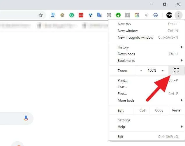 Cara Full Screen Google Chrome
