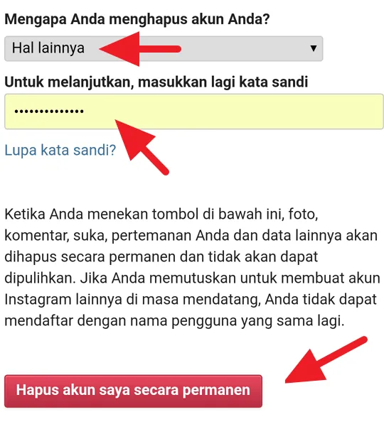 Cara Menonaktifkan Instagram