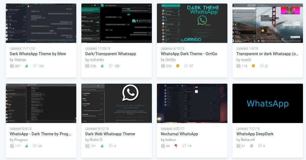 Ganti Tampilan WhatsApp Web