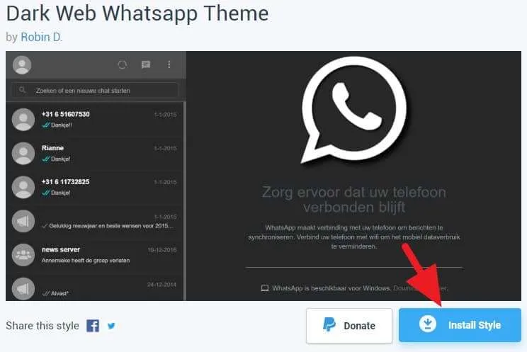 Ganti Tampilan WhatsApp Web