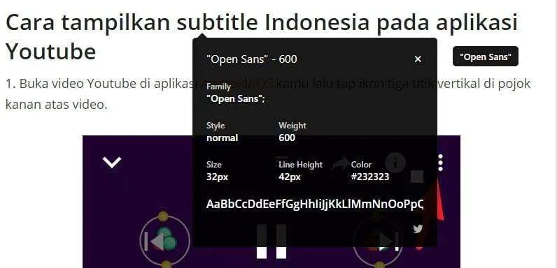 mengetahui font website 8 4 Cara Mengetahui Nama Font yang Dipakai Website 8 mengetahui font website 8