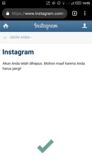 Hapus Instagram Permanen