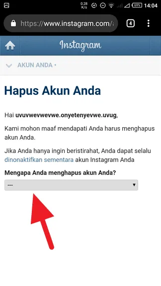 Hapus Instagram Permanen