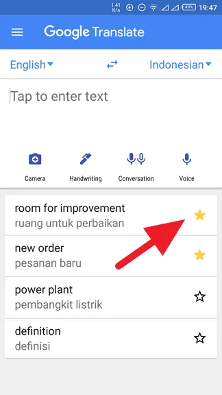 Cara Melihat Riwayat Terjemahan di Google Translate Android 9 Riwayat Google Translate Android