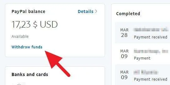 Cara Cairkan Saldo Paypal ke BCA dengan Cepat 4 Tombol Withdraw funds di PayPal balance