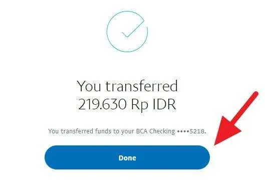 Cara Cairkan Saldo Paypal ke BCA dengan Cepat 8 Notifikasi saat proses transfer selesai