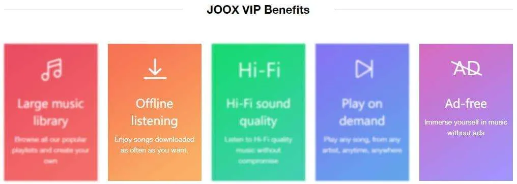 Hemat Kuota Joox, Kelebihan Joox VIP, Joox VIP Free