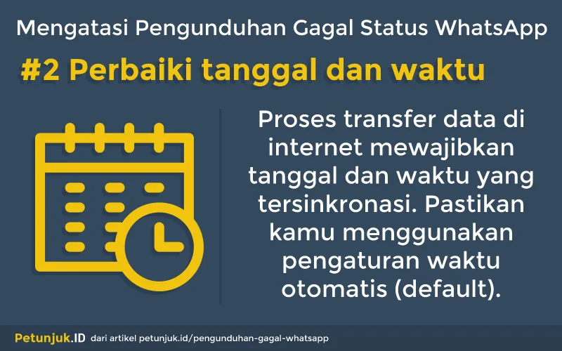 Mengatasi Penguduhan Gagal Status WhatsApp dengan memperbaiki zona waktu