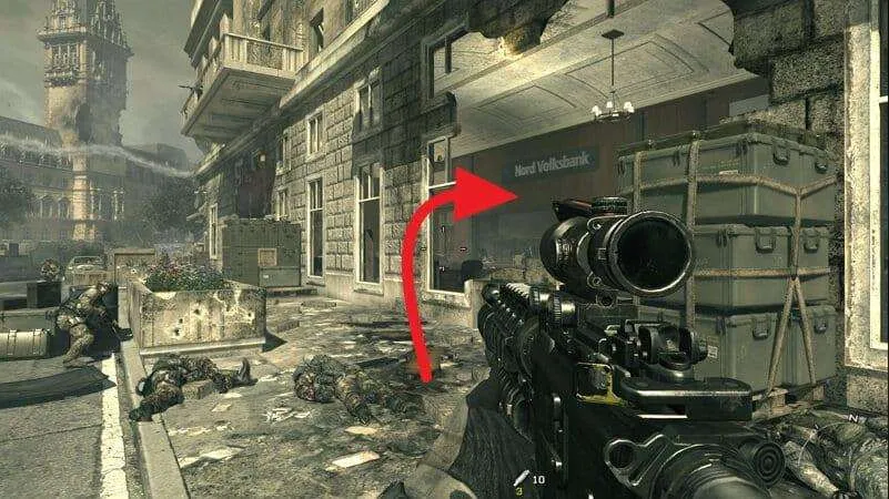 Cara Mengatasi Reliable Command Buffer Overflow di COD: MW3 4 Masuk ke gedung sebelah kanan