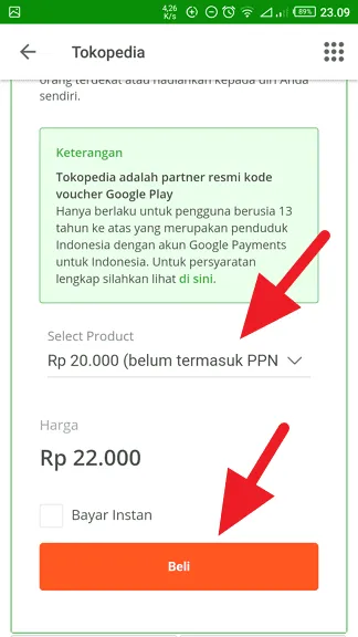 Beli Google Play OVO Points 8 Cara Beli Voucher Google Play dengan OVO Points 4 Beli Google Play OVO Points 8