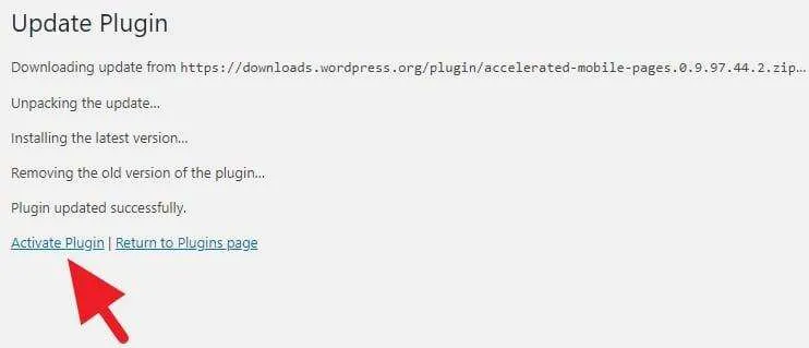 Mengaktifkan ulang plugin