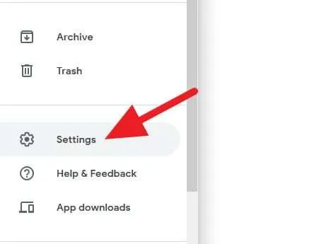 Menu Google Photos