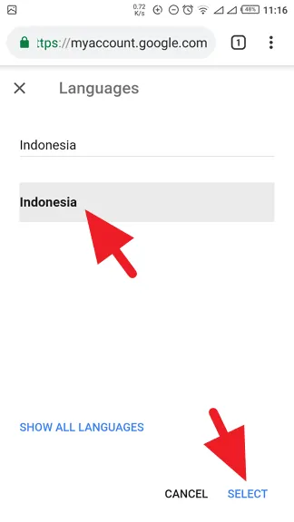 Cara Ganti Bahasa di Akun Google Menjadi Indonesia 6 Bahasa Indonesia Google My Account