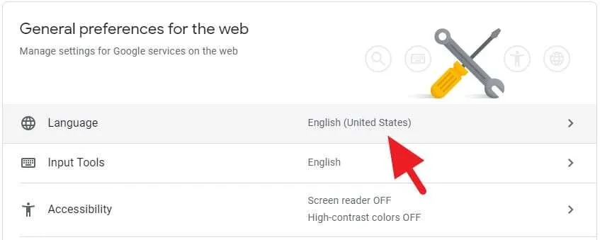 Cara Ganti Bahasa di Akun Google Menjadi Indonesia 8 Default Language
