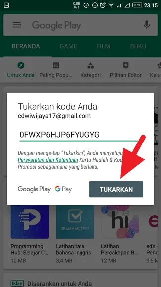 Redeem Kode Voucher Google Play 4 Cara Beli Voucher Google Play dengan OVO Points 12 Redeem Kode Voucher Google Play 4