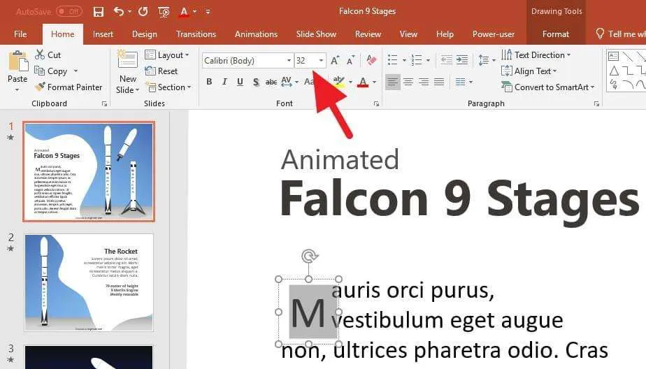 2 Cara Mudah Membuat Drop Cap di PowerPoint 14 Drop Cap PowerPoint 12 2 Cara Mudah Membuat Drop Cap di PowerPoint 14 Drop Cap PowerPoint 12