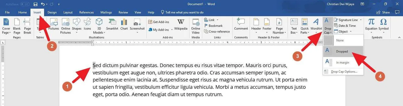 2 Cara Mudah Membuat Drop Cap di PowerPoint 4 Drop Cap PowerPoint 2 2 Cara Mudah Membuat Drop Cap di PowerPoint 4 Drop Cap PowerPoint 2
