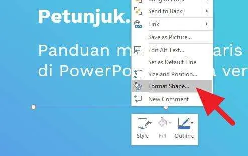 Cara Membuat Garis Titik-titik di PowerPoint 6 Garis Titik PowerPoint 4 Cara Membuat Garis Titik-titik di PowerPoint 4 Garis Titik PowerPoint 4