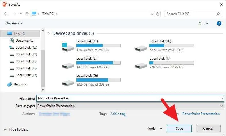 3 Cara Menyimpan File PowerPoint dengan Cepat 6 Menyimpan PowerPoint 3 3 Cara Menyimpan File PowerPoint dengan Cepat 6 Menyimpan PowerPoint 3