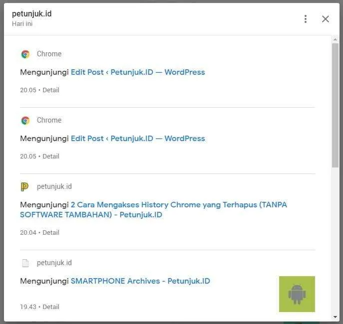Mengembalikan History Chrome 3 3 Cara Mengakses History Chrome yang Terhapus 5 Mengembalikan History Chrome 3