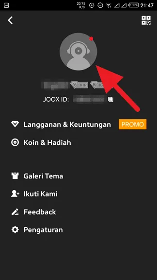 Sembunyikan Akun Joox 2 3 Cara Menghapus Akun Joox 6 Sembunyikan Akun Joox 2