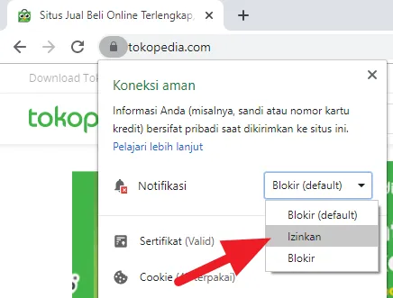 Cara Blokir Permintaan Notifikasi di Chrome PC 4 Mengizinkan notifikasi Chrome Cara Blokir Permintaan Notifikasi di Chrome PC 4 Mengizinkan notifikasi Chrome