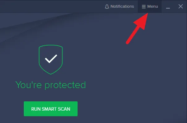 Avast menu 3 Cara Jalankan Program yang Diblokir Avast 15 Avast menu
