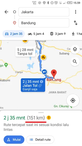 Google Maps kilometer Cara Ubah Mil ke Kilometer di Google Maps 7 Google Maps kilometer