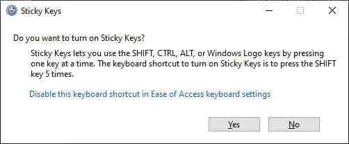 Cara Mencegah Sticky Keys Muncul Saat Tekan Tombol Shift 3 Sticky Keys Cara Mencegah Sticky Keys Muncul Saat Tekan Tombol Shift 3 Sticky Keys