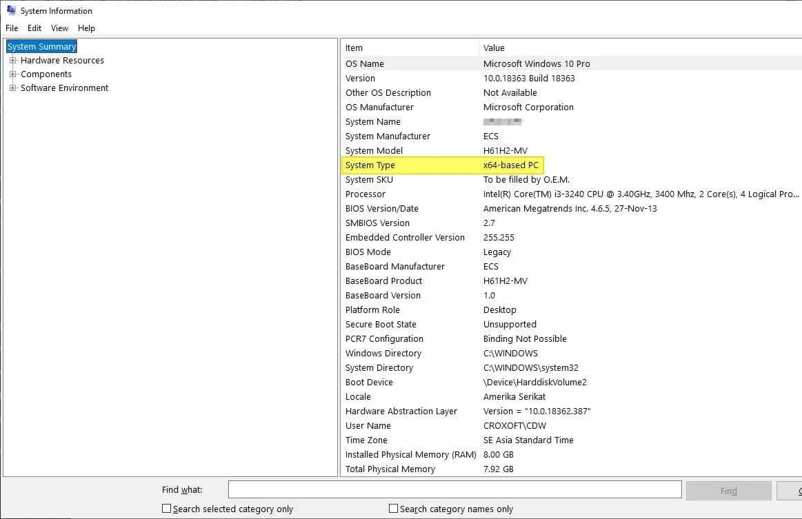 System Type x64 1 Cara Mengetahui PC/Laptop Windows 10 32-bit atau 64-bit 6 System Type x64 1