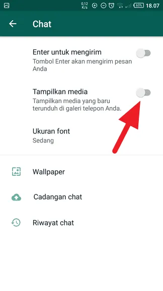 Cara Sembunyikan Foto/Video WhatsApp dari Galeri Ponsel 6 Tampilkan media off Cara Sembunyikan Foto/Video WhatsApp dari Galeri Ponsel 6 Tampilkan media off