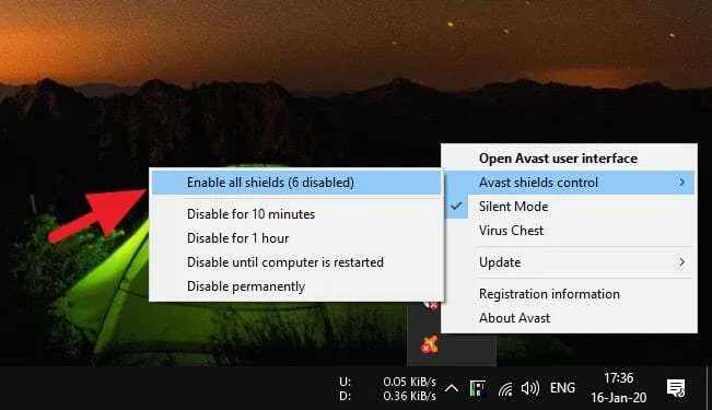 enable all shields 3 Cara Jalankan Program yang Diblokir Avast 7 enable all shields