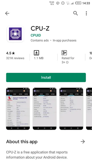Aplikasi CPU Z 3 Cara Mengetahui Berapa Inci Layar HP Kamu 6 Aplikasi CPU Z