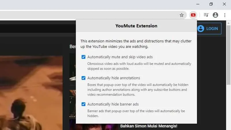 3 Ekstensi Chrome untuk Mute Iklan Youtube Otomatis 3 YouMute 3 Ekstensi Chrome untuk Mute Iklan Youtube Otomatis 3 YouMute
