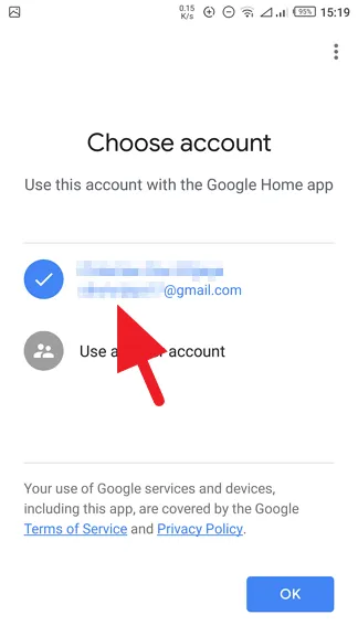 choose account Cara Aktifkan Kontrol Yeelight Lewat Google Assistant 7 choose account