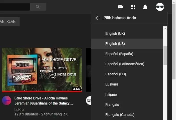 3 Cara Mencegah Youtube Menerjemahkan Judul Video 4 pilih bahasa 3 Cara Mencegah Youtube Menerjemahkan Judul Video 4 pilih bahasa