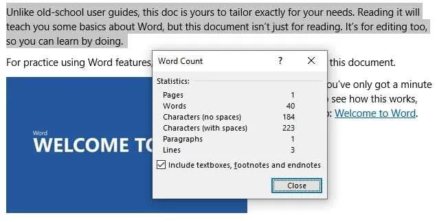 selected words Cara Menghitung Jumlah Karakter di Ms. Word 3 selected words