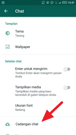 Cadangan chat Cara Mudah Backup Pesan WhatsApp ke Google Drive 6 Cadangan chat