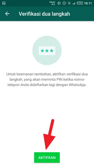 Cara Aktifkan Verifikasi Dua Langkah WhatsApp Agar Anti Sadap 6 Aktifkan Cara Aktifkan Verifikasi Dua Langkah WhatsApp Agar Anti Sadap 6 Aktifkan