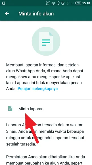 Cara Mengetahui Kapan Akun WhatsApp Kamu Dibuat 6 Minta laporan Cara Mengetahui Kapan Akun WhatsApp Kamu Dibuat 6 Minta laporan