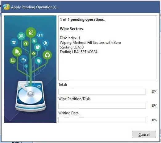 wiping process Cara Format Total HDD Sehingga File Tidak Bisa Kembali 7 wiping process