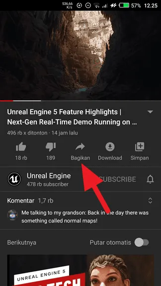 Cara Melihat URL Video Aplikasi Youtube Android 3 Bagikan 1 Cara Melihat URL Video Aplikasi Youtube Android 3 Bagikan 1