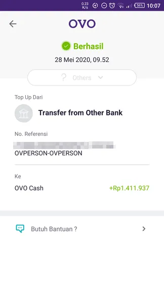 Bukti transaksi PayPal ke OVO berhasil Cara Transfer Saldo PayPal ke OVO dengan Mudah 12 Bukti transaksi PayPal ke OVO berhasil