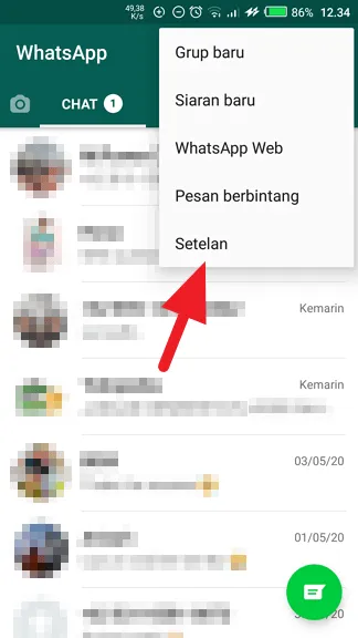 Setelan 1 Cara Perbesar Ukuran Huruf di WhatsApp 3 Setelan 1