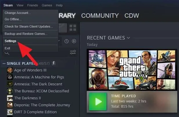 Settings Steam 3 Cara Melihat FPS pada GTA V PC 10 Settings Steam