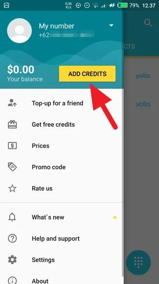Add credits Cara Telepon ke Luar Negeri Murah (Mulai Rp 72/Menit) 5 Add credits