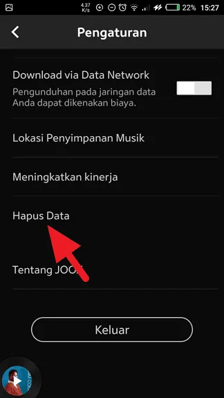 Hapus Data Cara Cepat Hapus Lagu Offline di Aplikasi Joox 5 Hapus Data