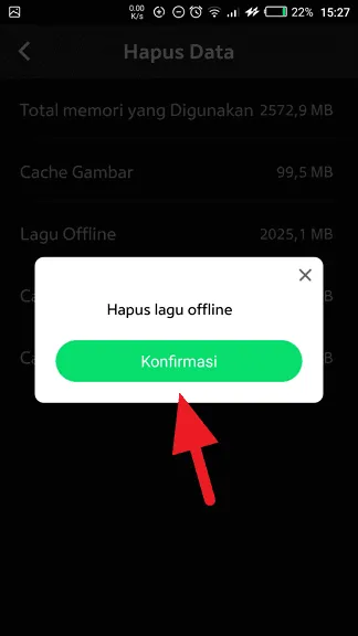 Konfirmasi Cara Cepat Hapus Lagu Offline di Aplikasi Joox 7 Konfirmasi