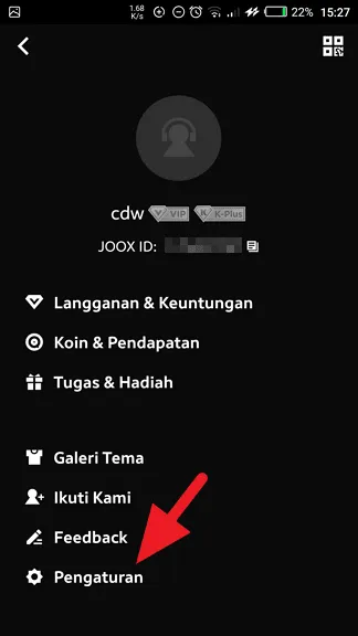 Pengaturan Cara Cepat Hapus Lagu Offline di Aplikasi Joox 4 Pengaturan